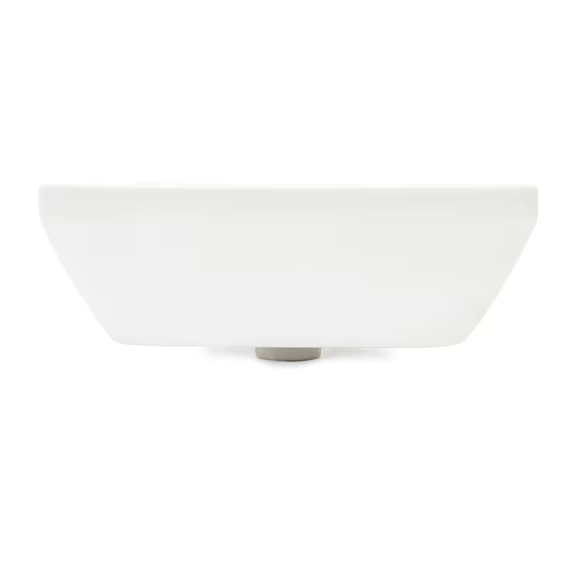 Umywalka wisząca Vitra Integra 50x43 cm z otworem na baterię pośrodku w kolorze białym.