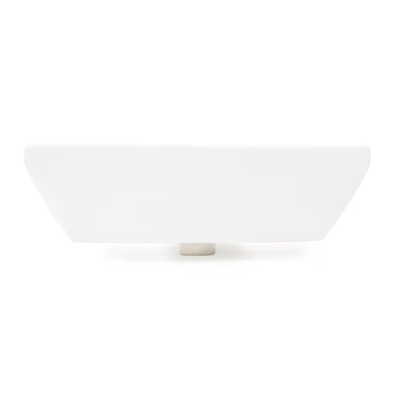 Biała umywalka wisząca Vitra Integra 60x36 cm, ceramiczna, z otworem pro na baterię pośrodku i z przelewem.