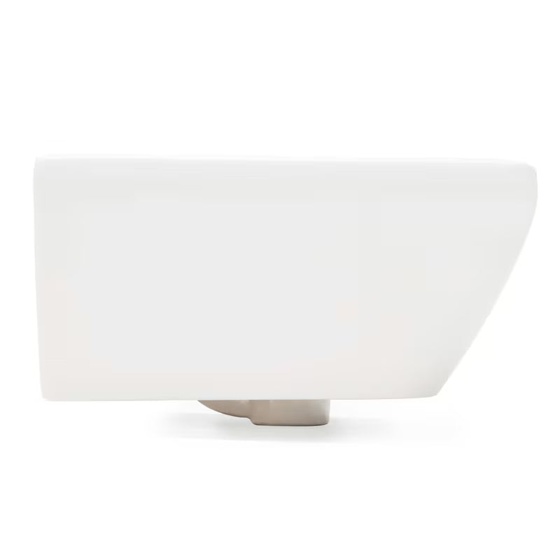 Biała umywalka wisząca Vitra Integra 60x36 cm, ceramiczna, z otworem pro na baterię pośrodku i z przelewem.