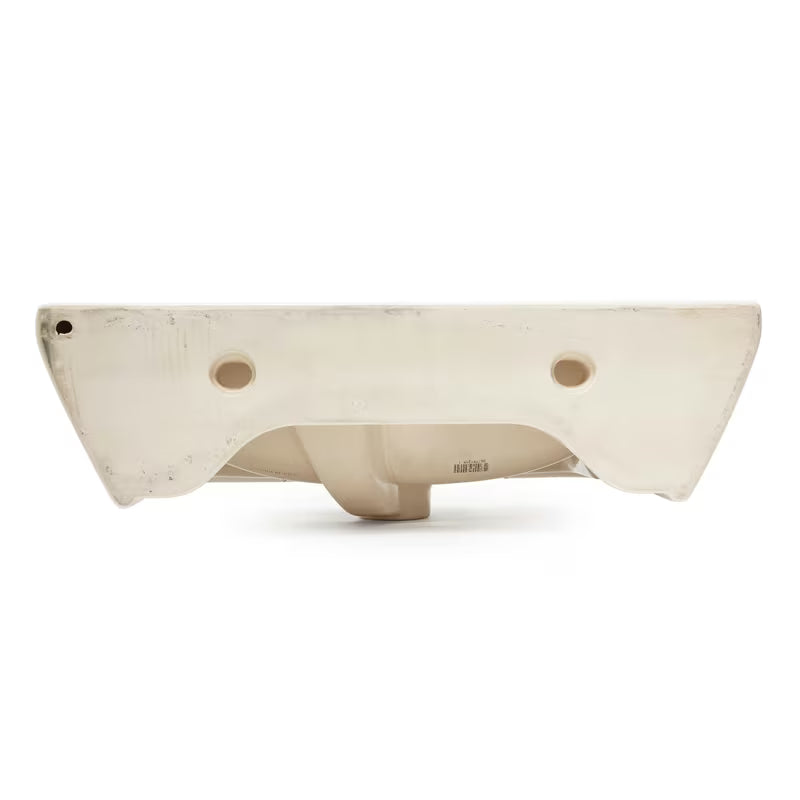 Biała umywalka wisząca Vitra Integra 60x36 cm, ceramiczna, z otworem pro na baterię pośrodku i z przelewem.