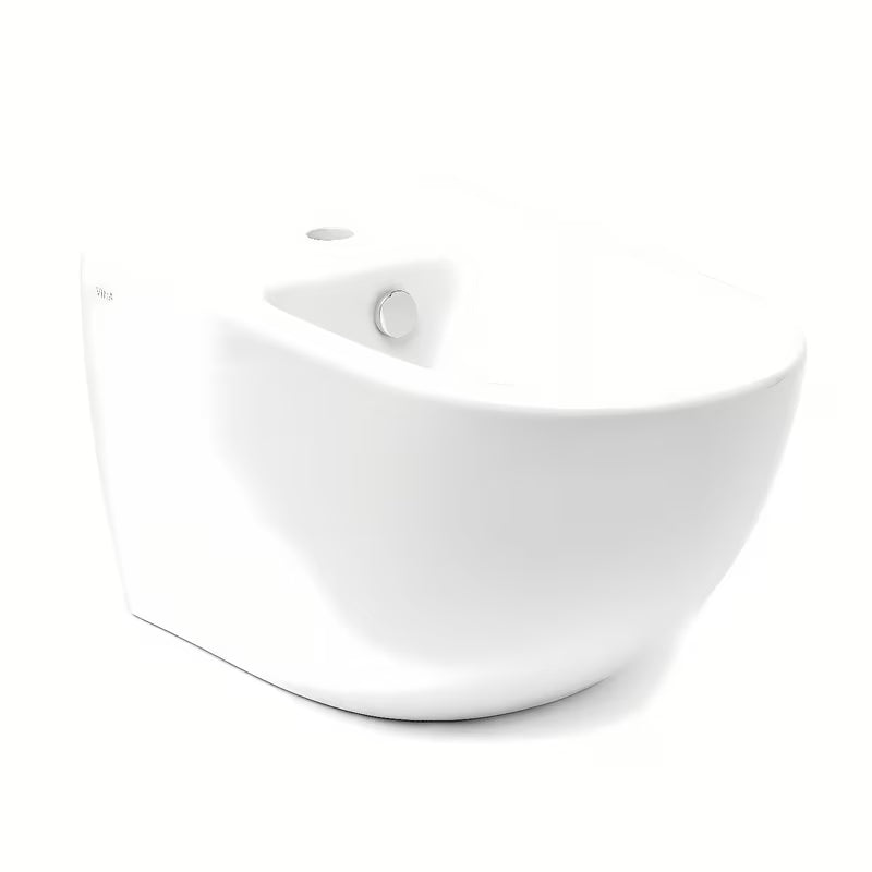Biały wiszący bidet vitra Shift z ukrytym mocowaniem ceramiki, bez widocznych zaślepek i otworów.