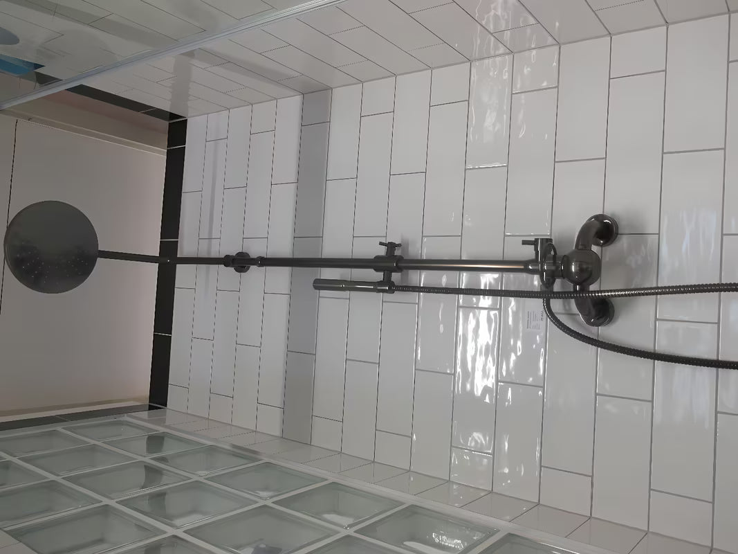 System prysznicowy WF Industrial w wykończeniu olejowany brąz z deszczownicą 20 cm