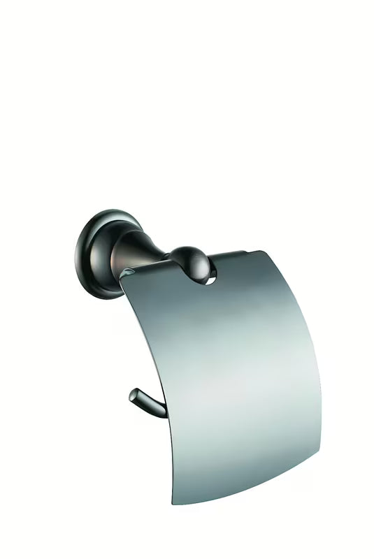 Ścienny mosiężny uchwyt na papier toaletowy WF Industrial w wykończeniu dark-metal