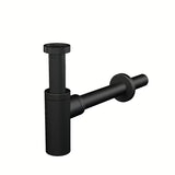 Alca designerski syfon umywalkowy DN32 w wykończeniu czarny mat pro odpływ Ø32 mm.