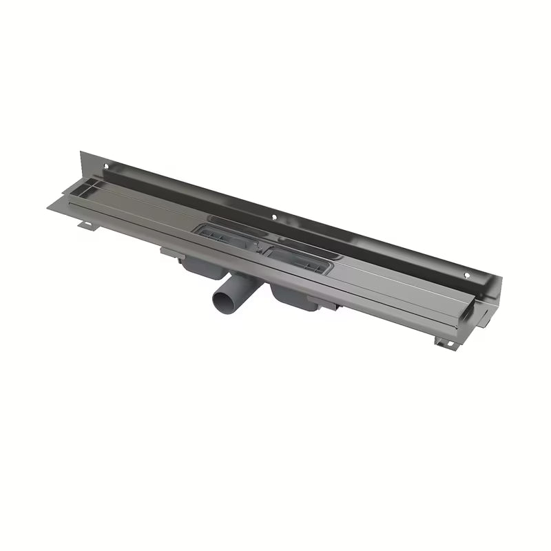 Stalowy nierdzewny odpływ liniowy Alca Chrome 85 cm pro do montażu przyścienny 