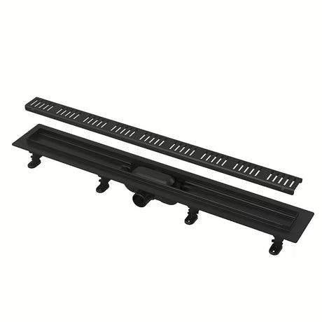 Odpływ liniowy Alca Apz10black Simple w kolorze czarny mat z rusztem