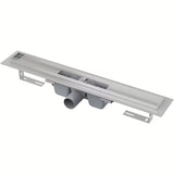 Stalowy odpływ liniowy Alca Chrome 95 cm pro odpływ prysznice do montażu w poziomie podłogi