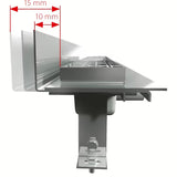 Stalowy nierdzewny odpływ liniowy Alca 85 cm pro perforowany ruszt w wersji chrome, przeznaczony pro do montażu bezpośrednio przyścienny .