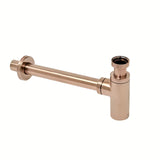 Alca Individual syfon umywalkowy DN32 w wykończeniu rose gold mat z metalową rozetą