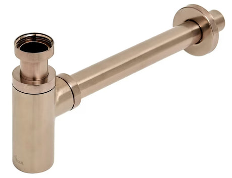 Alca Individual syfon umywalkowy DN32 w wykończeniu rose gold mat z metalową rozetą