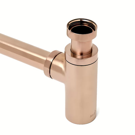 Alca Individual syfon umywalkowy DN32 w wykończeniu rose gold mat z metalową rozetą