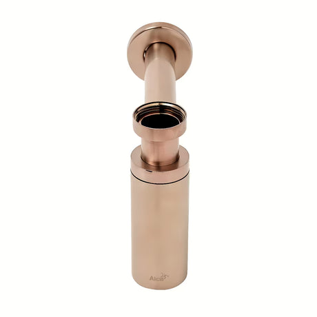 Alca Individual syfon umywalkowy DN32 w wykończeniu rose gold mat z metalową rozetą