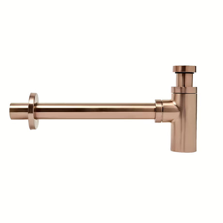 Alca Individual syfon umywalkowy DN32 w wykończeniu rose gold mat z metalową rozetą