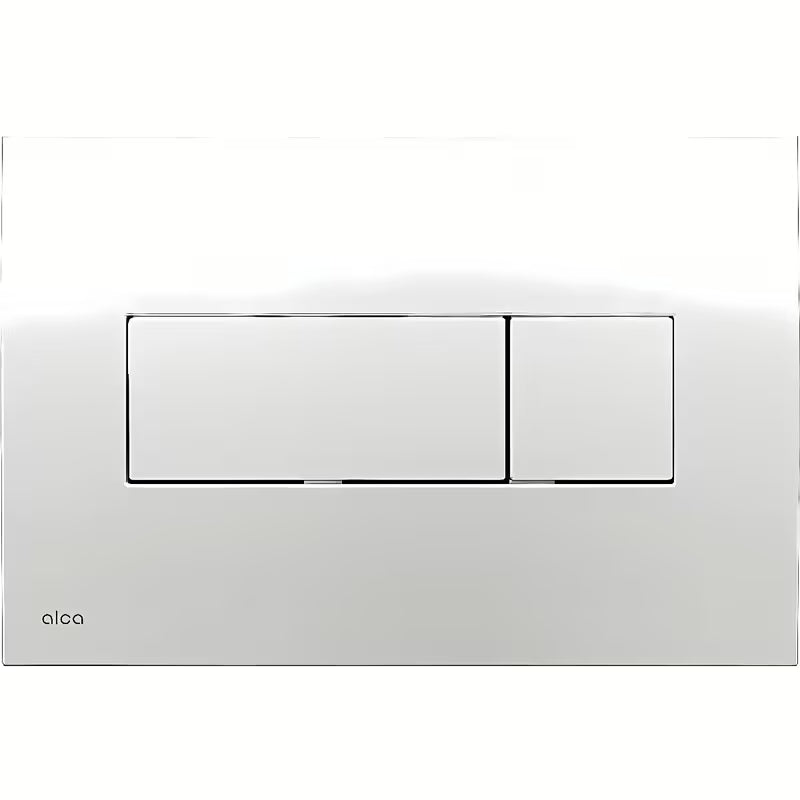Przycisk spłukujący Alca Chrome w wykończeniu chrom połysk pro do systemów instalacyjnych i zbiorników MISKA wc do zamurowania.