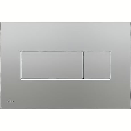 Przycisk spłukujący Alca w wykończeniu chrom-mat pro do systemów instalacyjnych podtynkowych i zbiorników pro do zabudowy.