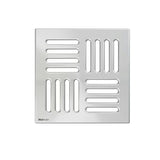 Wpust podłogowy Alca pro ramka 150×150 mm z pełnym rusztem ze stali nierdzewnej