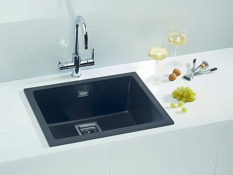 Granitowy zlewozmywak  Alveus Quadrix 50 w kolorze twilight pro montaż na blat roboczy.