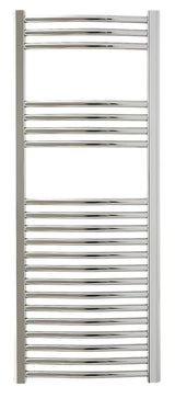 Kombinowany łazienkowy grzejnik łazienkowy Anima Marcus 450x1118 mm w wykończeniu chrom z wygiętym profilem.