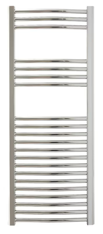 Kombinowany łazienkowy grzejnik łazienkowy Anima Marcus 450x1118 mm w wykończeniu chrom z wygiętym profilem.
