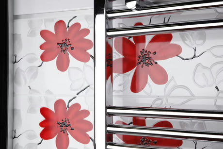 Kombinowany grzejnik łazienkowy grzejnik łazienkowy Anima Marcus 450x1760 mm w wykończeniu chrom z wygiętym profilem.