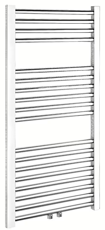 Chromowany kombinowany grzejnik łazienkowy Anima Marcus 50x100 cm z podłączeniem środkowym