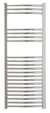 Kombinowany łazienkowy grzejnik łazienkowy Anima Marcus 600x1118 mm w wykończeniu chrom z wygiętym profilem.