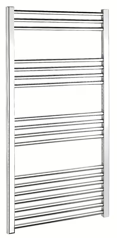 Chromowany kombinowany grzejnik łazienkowy Anima Marcus 60x120 cm, pro do ogrzewania wodnego i elektrycznego