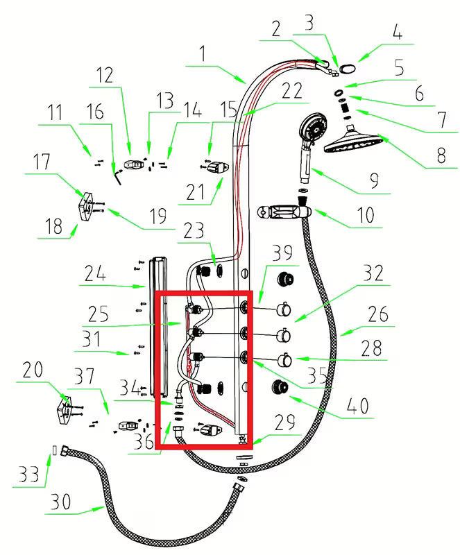 Zapasowy wężyk przyłączeniowy Anima Easyshower pro przywrócenia sprawności instalacji prysznicowej.