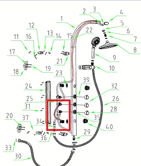 Wężyk przyłączeniowy Anima Easyshower 4 jako część zamienna pro panel prysznicowy