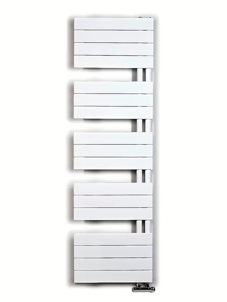 Biały kombinowany łazienkowy grzejnik łazienkowy Anima Oliver 45x151 cm pro ogrzewania i suszenia ręczników.