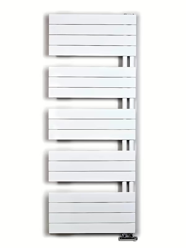 Biały kombinowany łazienkowy grzejnik łazienkowy Anima Oliver 151x60 cm, odpowiedni również pro suszenia ręczników.