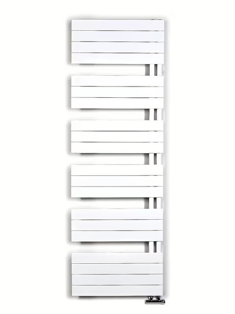 Biały kombinowany łazienkowy grzejnik łazienkowy Anima Oliver 60x179 cm pro ogrzewania i suszenia ręczników