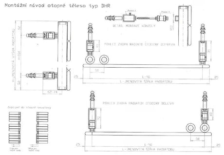 Biały kombinowany łazienkowy grzejnik łazienkowy Anima Oliver 60x179 cm pro ogrzewania i suszenia ręczników