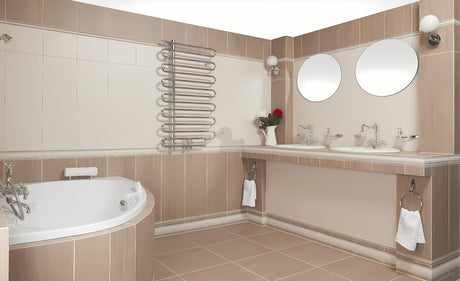 Chromowany grzejnik łazienkowy Anima Ricordi do centralnego ogrzewania o wymiarach 60x105 cm