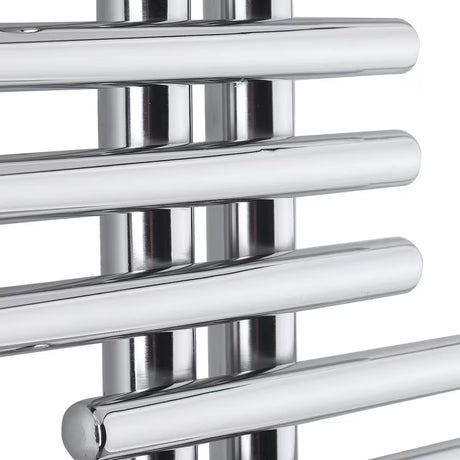 Chromowany kombinowany grzejnik łazienkowy Anima Titus 55x125 cm z podłączeniem środkowym 50 mm