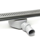Odpływ liniowy Anima 70 cm w wykończeniu chrome z rusztem 65 cm i syfonem DN40