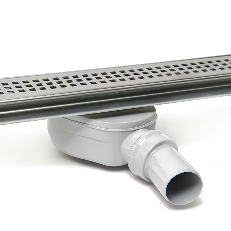 Odpływ liniowy Anima 70 cm w wykończeniu chrome z rusztem 65 cm i syfonem DN40