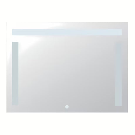 LUSTRO led Bemeta 80x60 cm w wykończeniu aluminium i szkło, przeznaczone do montażu wierconego.