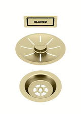 Komplet odpływowy Blanco InFino z przelewem C-overflow w wykończeniu satynowe złoto Gold Edition