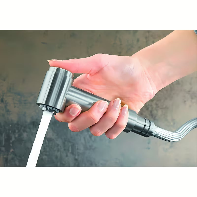 Blanco Ambis-S bateria zlewozmywakowa Supersteel ze szczotkowanej stali nierdzewnej z wyciąganą wylewką