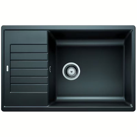 Czarny granitowy zlewozmywak  Blanco Zia XL 6 S Compact z ociekaczem, montaż nablatowy