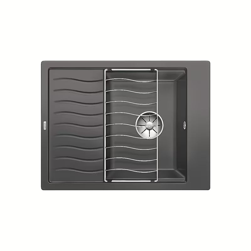 Blanco Elon45 S granitowy zlewozmywak kuchenny z ociekaczem w kolorze rock grey