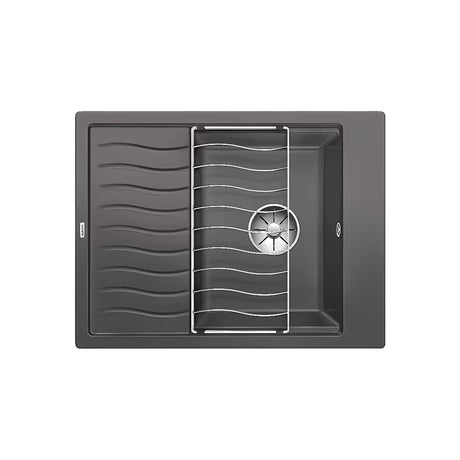 Blanco Elon45 S granitowy zlewozmywak kuchenny z ociekaczem w kolorze rock grey
