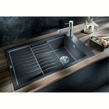 Blanco Elon45 S granitowy zlewozmywak kuchenny z ociekaczem w kolorze rock grey