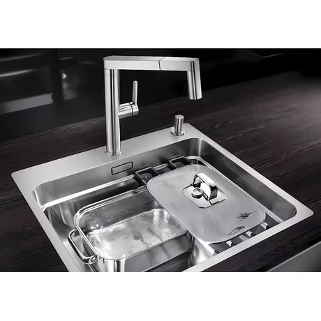 Stalowy nierdzewny zlewozmywak  Blanco Etagon 500-IF/A 540x500 mm w wykończeniu jedwabisty połysk