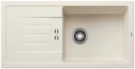 Granitowy zlewozmywak  Blanco Favum XL 6 S z ociekaczem w kolorze białym soft pro montaż na blat roboczy.