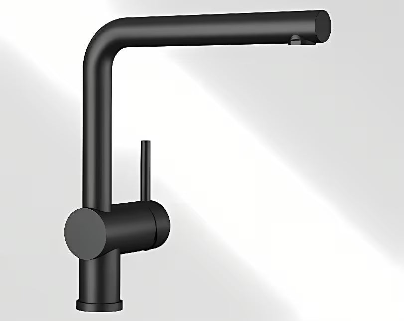 Bateria zlewozmywakowa Blanco Linus w kolorze czarny mat z obrotowym ramieniem