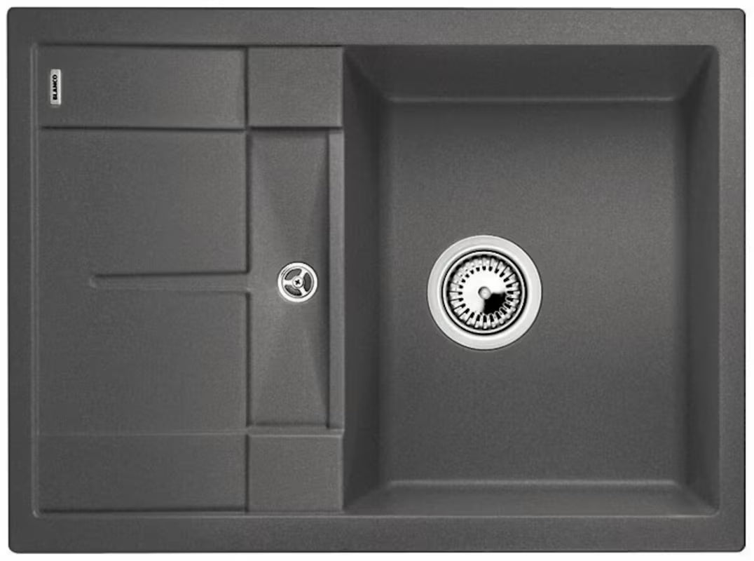 Granitowy zlewozmywak  Blanco Metra 45 S Compact z ociekaczem w kolorze szara skała