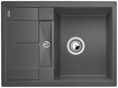 Granitowy zlewozmywak  Blanco Metra 45 S Compact z ociekaczem w kolorze szara skała