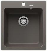 Blanco Naya 45 kuchenny zlewozmywak granitowy zlewozmywak jednokomorowy Silgranit w kolorze wulkaniczna szarość pro montaż na blat roboczy.